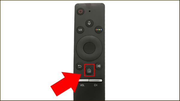 Nhấn nút Home trên điều khiển tivi