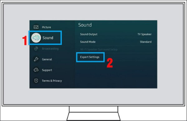 Chuyển sang trạng thái Bật (On) tại mục HDMI eARC 