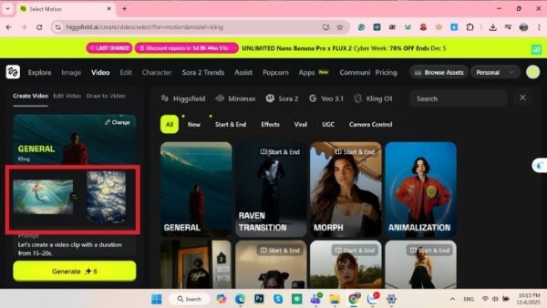 Tải lên hình ảnh khung đầu và khung kết