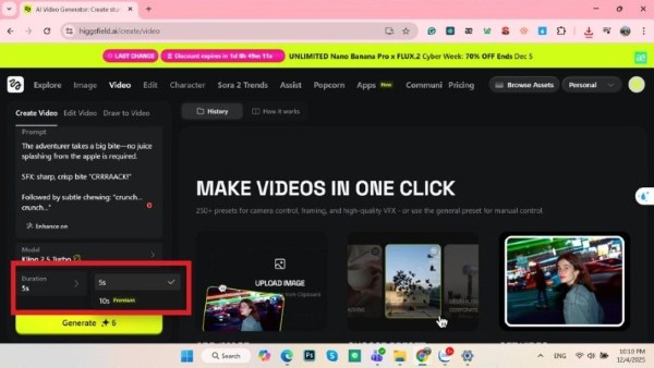 Chọn thời lượng