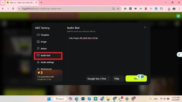 Nhập lời thoại