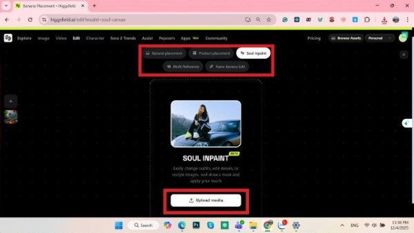 Chọn chỉnh sửa và tải hình ảnh