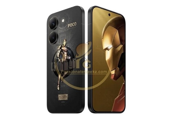 Trung tâm mặt sau là hình ảnh Iron Man đang bay