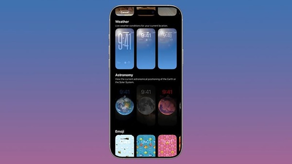 Giao diện hình nền thời tiết