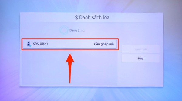 Chọn tên loa > nhấn Ghép đôi và kết nối
