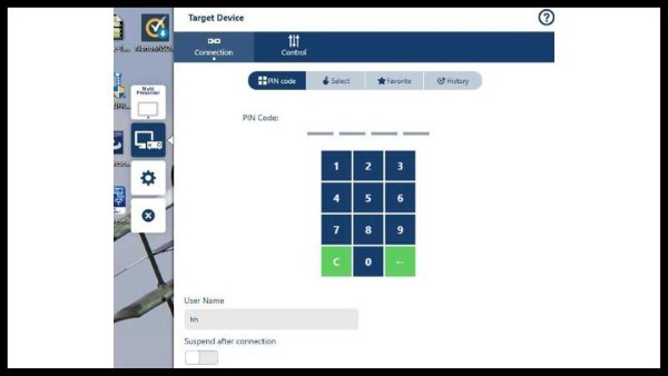 Nhập mã PIN hiển thị trên màn hình máy chiếu