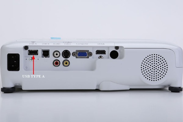 Cắm đầu USB của HDMI không dây vào máy chiếu 