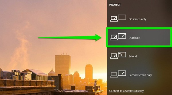 Chọn chế độ hiển thị Duplicate