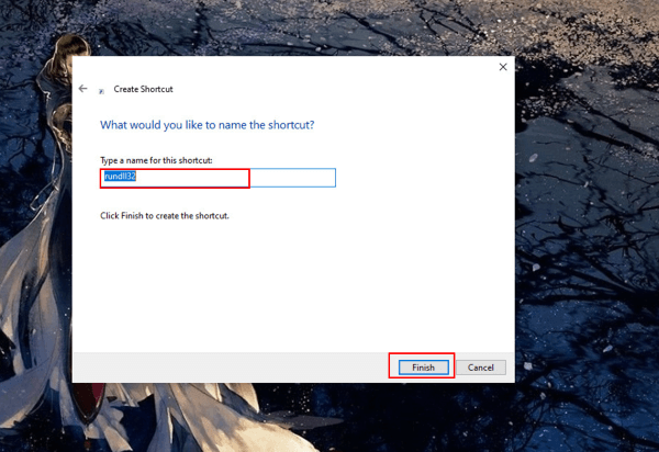 Đặt tên và chọn Finish