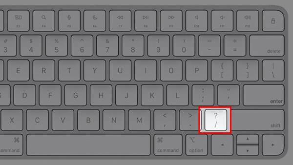 Nhấn phím / trên bàn phím