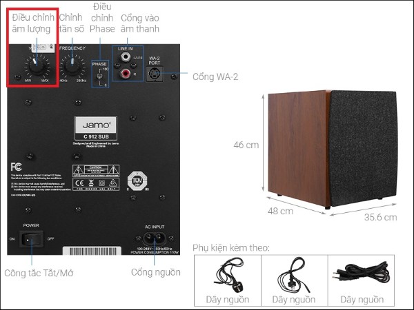 Nhấn bật hệ thống và kiểm tra độ phủ âm