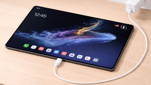 Thử kết nối máy tính bảng Samsung với bộ sạc chính hãng