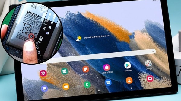 Máy tính bảng Samsung không lên nguồn do pin bị chai, hỏng