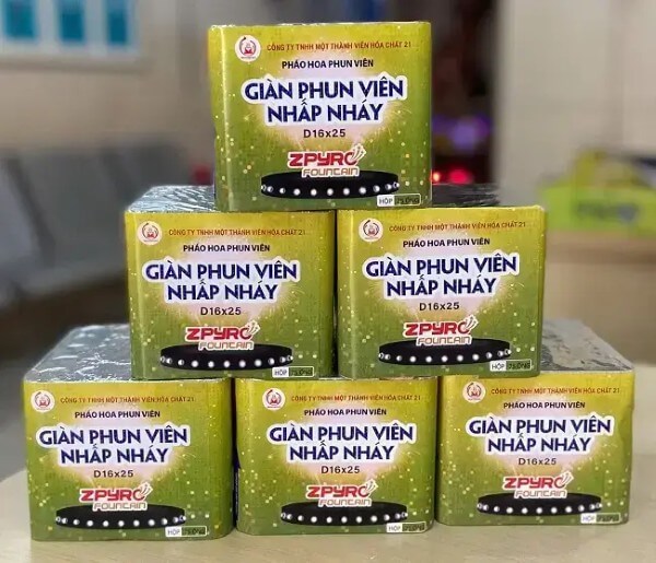 Loại pháo hoa giàn phun và giàn nhấp nháy