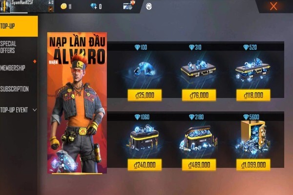 Chi tiết bảng giá thẻ khi quy đổi kim cương 