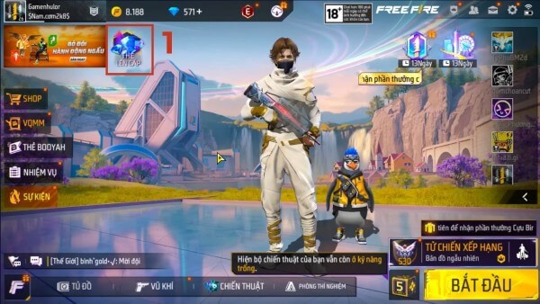 Chọn Thẻ lên cấp