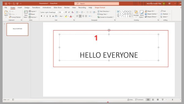 Mở PowerPoint và chèn Text Box