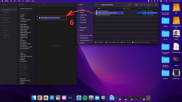 Chọn Add Font trong Font Book