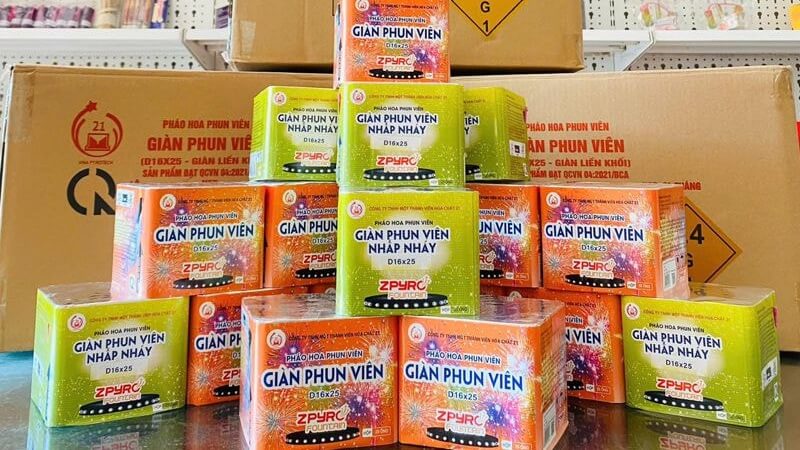 Quy cách đóng gói 1 thùng pháo hoa Bộ Quốc Phòng 