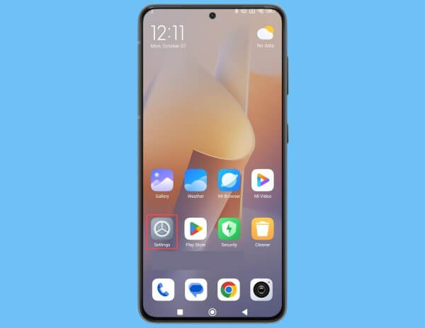 Nhấn biểu tượng Cài đặt (Settings)