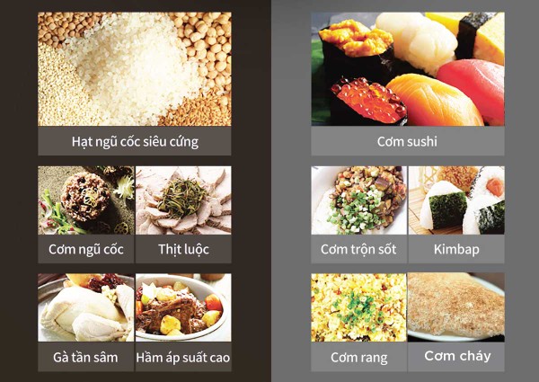 Cuckoo CRP-R1000F tích hợp nhiều chương trình nấu tự động