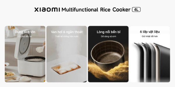 Những lý do nên chọn mua nồi cơm điện đa năng Xiaomi Multifunctional 4L
