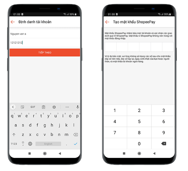 Nhập chính xác thông tin CMND/CCCD và họ tên