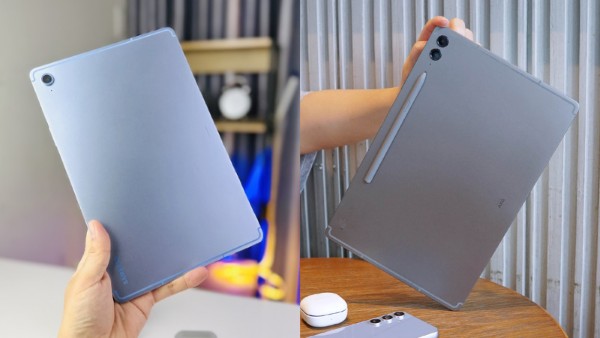 Galaxy Tab S10 FE Plus và Tab S9 FE Plus đều thiết kế khung nhôm nguyên khối