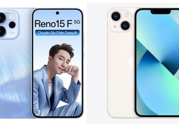 So sánh OPPO Reno15 F 5G và iPhone 13