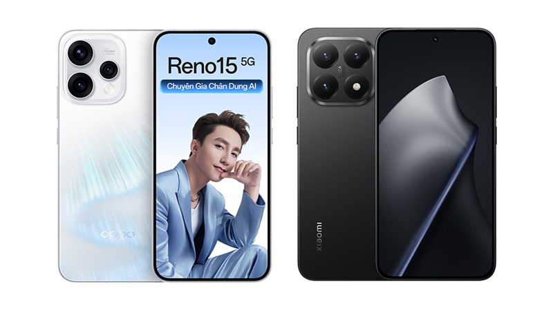 So sánh OPPO Reno15 5G và Xiaomi 15T