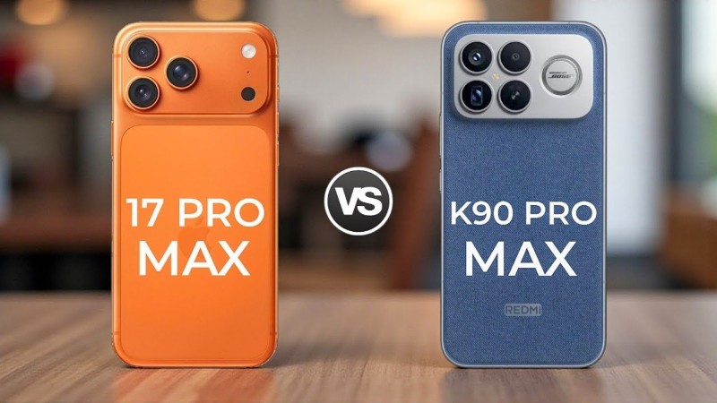 So sánh thiết kế REDMI K90 Pro Max vs iPhone 17 Pro Max