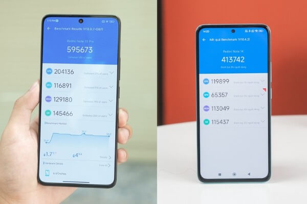 So sánh hiệu năng Redmi Note 14 và Note 13 Pro