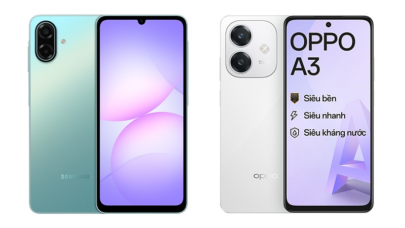 So sánh Samsung Galaxy A07 5G và OPPO A3