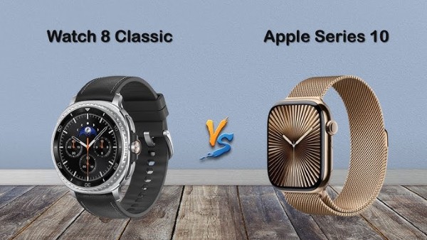 So sánh màn hình Samsung Galaxy Watch8 Classic vs Apple Watch Series 10