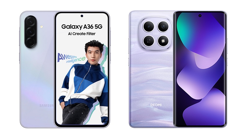 So sánh Xiaomi Redmi Note 15 5G và Samsung Galaxy A36 5G