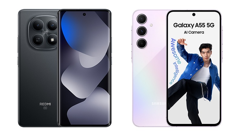 So sánh Xiaomi Redmi Note 15 5G và Samsung Galaxy A55 5G