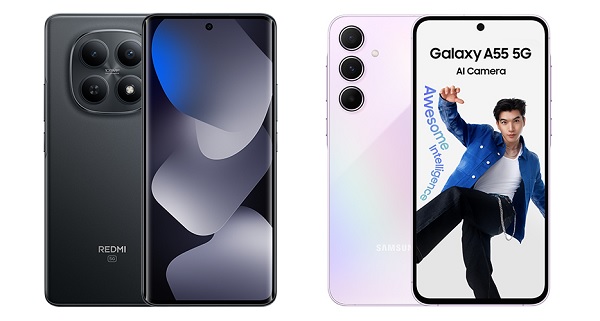 So sánh Xiaomi Redmi Note 15 5G và Samsung Galaxy A55 5G