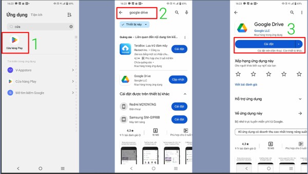 Nhấn “Cài đặt” hoặc “Tải xuống”