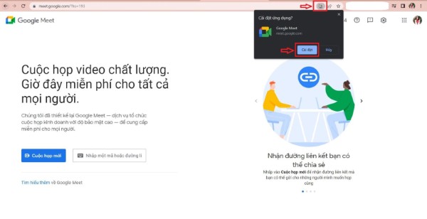 Nhấn biểu tượng cài đặt ứng dụng 