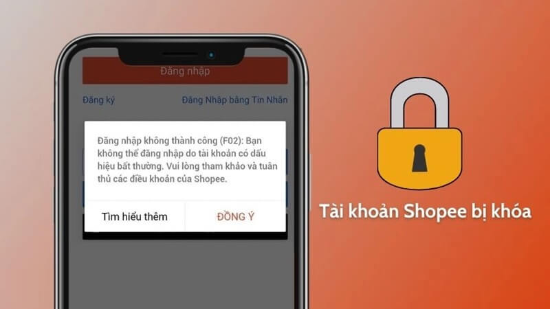 Tài khoản Shopee bị khoá khiến toàn bộ hoạt động đều bị gián đoạn