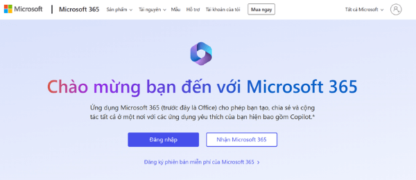Truy cập vào trang quản lý Microsoft 365