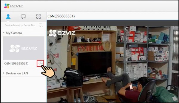 Nhấn biểu tượng đồng hồ