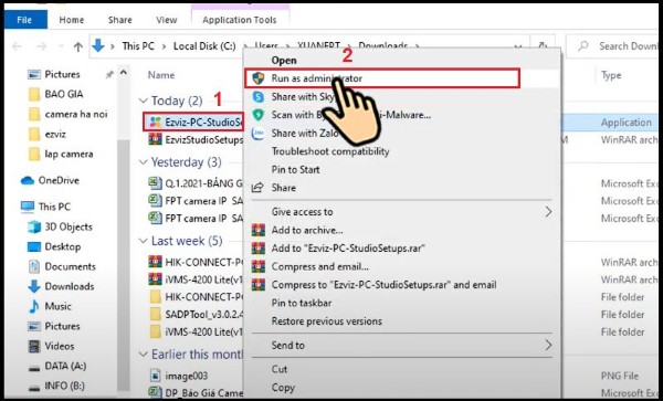 Chọn Run as administrator