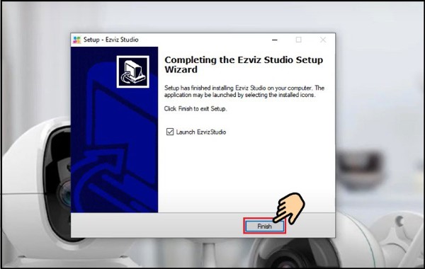 Chọn Finish để kết thúc