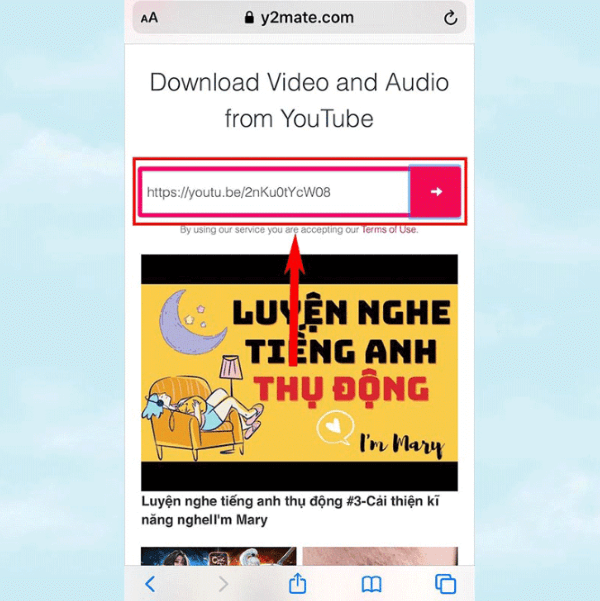 Dán link vào trình duyệt Chrome