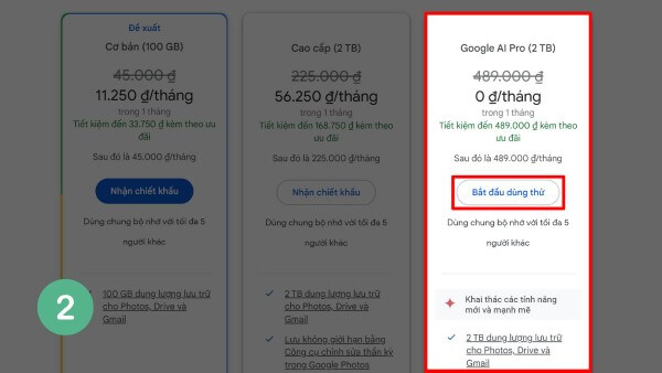 Xác nhận dùng thử miễn phí 1 tháng