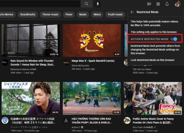 Nhấn nút chuyển sang trạng thái Tắt