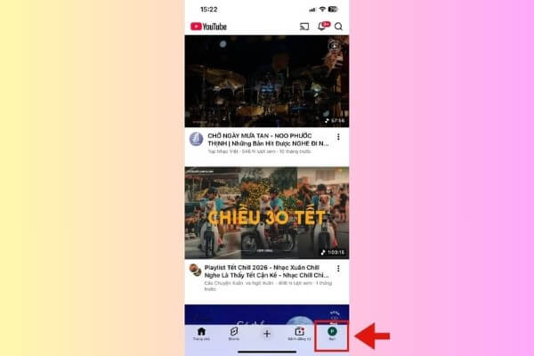 Nhấn vào ảnh đại diện