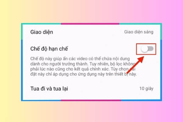 Tắt Chế độ hạn chế 