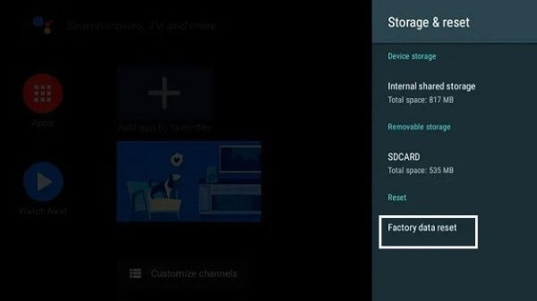 Nhấn Khôi phục cài đặt gốc